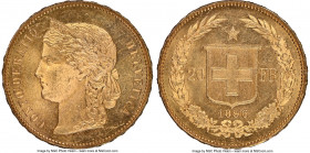 Confederation gold 20 Francs 1896-B MS64 NGC, Bern mint, KM31.3. AGW 0.1867 oz. 

HID09801242017

© 2022 Heritage Auctions | All Rights Reserved