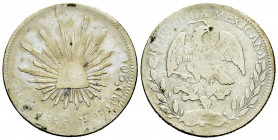 Mexico. 4 reales. 1855. Guanajuato. PF. (Km-375.4). Ag. 13,21 g. Toned. Almost F. Est...25,00. 

Spanish description: México. 4 reales. 1855. Guanaj...