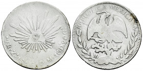 Mexico. 4 reales. 1856. Zacatecas. OM. (Km-375.9). Ag. 13,15 g. Almost F/F. Est...30,00. 

Spanish description: México. 4 reales. 1856. Zacatecas. O...