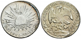 Mexico. 8 reales. 1861. San Luis of Potosí. PS. (Km-377.12). Ag. 27,09 g. Attractive. VF/Choice VF. Est...80,00. 

Spanish description: México. 8 re...