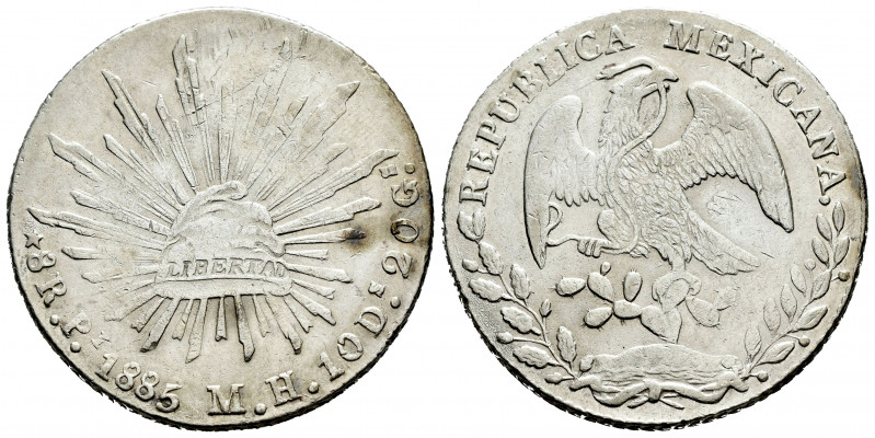 Mexico. 8 reales. 1885. San Luis of Potosí. MH. (Km-377.12). Ag. 27,04 g. Minor ...