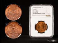 Mexico. 5 centavos. 1930. México. (Km-422). Ae. Slabbed by NGC as MS 65 RB. Large digit 0 in the date. NGC-MS. Est...90,00. 

Spanish description: M...