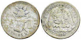 Mexico. 25 centavos. 1878. México. M. (Km-406.7). Ag. 6,54 g. Almost VF/VF. Est...40,00. 

Spanish description: México. 25 centavos. 1878. México. M...