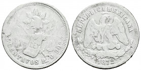 Mexico. 25 centavos. 1872. San Luis of Potosí. O. (Km-406.8). Ag. 6,44 g. Rare. Almost F. Est...50,00. 

Spanish description: México. 25 centavos. 1...