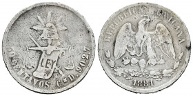 Mexico. 50 centavos. 1881. Culiacan. D. (Km-407.2). Ag. 13,23 g. Choice F. Est...20,00. 

Spanish description: México. 50 centavos. 1881. Culiacán. ...