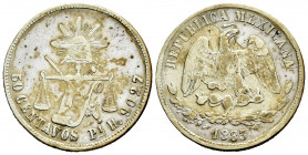 Mexico. 50 centavos. 1883. San Luis of Potosí. H. (Km-407.7). Ag. 13,44 g. Rare. Almost VF. Est...100,00. 

Spanish description: México. 50 centavos...