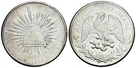 Mexico. 1 peso. 1899. Guanajuato. RS. (Km-409.1). Ag. 27,03 g. Minor marks. VF/Almost VF. Est...40,00. 

Spanish description: México. 1 peso. 1899. ...