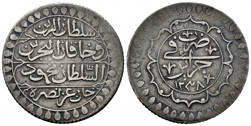 Algeria. Mahmud II. 2 budju. AH 1238 (1822). (Km-75). Ag. 18,97 g. VF. Est...80,...