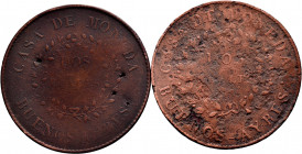 Argentina. 2 reales. 1840 y 1844. Buenos Aires. (Km-8). (CJ-14/15). Ae. Almost F/Choice F. Est...40,00. 

Spanish description: Argentina. 2 reales. ...