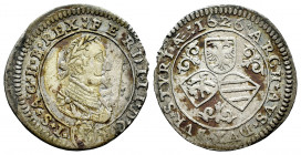 Austria. Ferdinand II. 3 kreuzer. 1626. Graz. (Km-626). Ag. 1,86 g. VF. Est...25,00. 

Spanish description: Austria. Ferdinand II. 3 kreuzer. 1626. ...