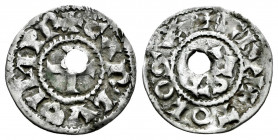 France. Charles III the simple. Obol. Tolosa (Toulouse). Carolingian coinage. (Gariel-LII.79, 40f). Anv.: + CAROLVS IMP R. Rev.: + TOLOSA + CIVI. Ag. ...