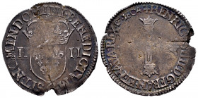 France. Henri IV. 1/4 ecu. 1604. Saint-Lô. (Duplessy-1230). Ag. 9,55 g. Lightly toned. VF. Est...80,00. 

Spanish description: Francia. Henri IV. 1/...