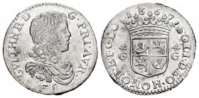 France. Guillaume Henri de Nassau (1650-1702). 1/12 ecu (5 Sols). 1667. Orange. (Km-118). Ag. 2,04 g. XF. Est...200,00. 

Spanish description: Franc...