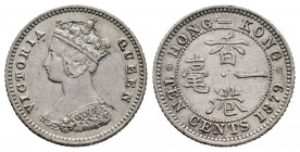 Hong Kong. Victoria Queen. 10 cents. 1879. (Km-6.3). Ag. 2,73 g. Choice VF. Est...25,00. 

Spanish description: Hong Kong. Victoria. 10 cents. 1879....