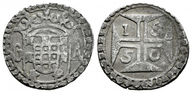 Portuguese India. Joao IV. 1/2 xerafim (150 reis). 1650. Goa. G-A. (Gomes-23.01)...