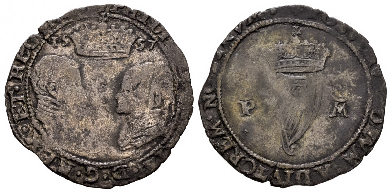 Ireland. Groat. 1557. Ireland. (S-6501). Ag. 3,06 g. Weak strike. Choice F. Est....