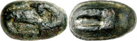 SIZILIEN. 
AKRAGAS (Agrigento). 
AE-Guss Uncia (um 450 v.Chr.) 4,90g. Adlerkopf n.l. / Krabbenschere. SNG ANS&nbsp; 1019-1020, SNG München&nbsp; -. ...