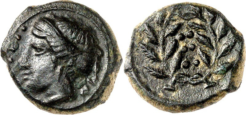 SIZILIEN. 
HIMERA (Thermai Himeraiai). 
AE-Hemilitron (407/400 v.Chr.) 4,43g. ...