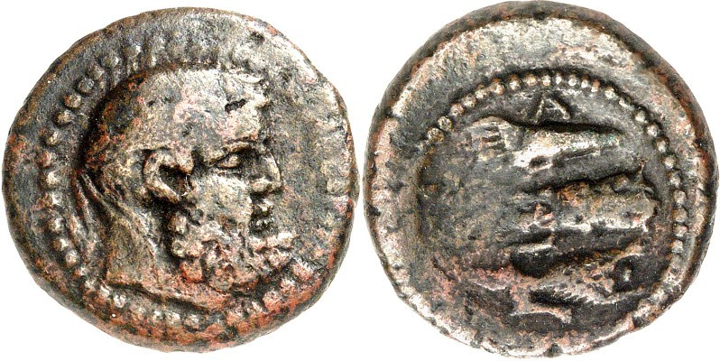 SIZILIEN. 
KEPHALOIDON. 
AE-21mm nach 241 v. Chr. 7,94g. Bärtiger Herakleskopf...