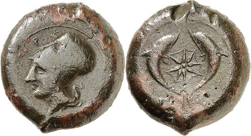 SIZILIEN. 
SYRAKUS (Siracusa). 
AE-Drachme 32/29mm (400/367 v.Chr.) 33,88g. At...