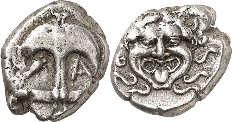 THRAKIEN. 
STÄDTE. 
APOLLONIA Pontike (Sozopol). Drachme (410/400 v.Chr.) 3,38...