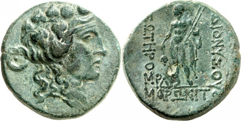 THRAKIEN. 
STÄDTE. 
MARONEIA (b. Maronia). AE-Obolos 25/26mm (189/45 v.Chr.) 1...