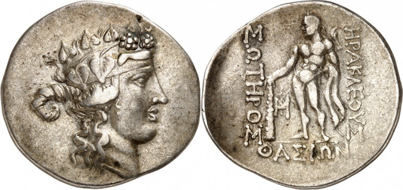 THRAKIEN. 
INSELN VOR THRAKIEN. 
THASOS. Tetradrachmon (100/80 v.Chr.) 16,46g....