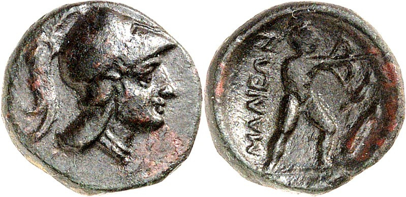 THESSALIEN. 
LAMIA. AE-Dichalkon 13mm ca.325/300 v.Chr. 1,69g. Athenajkopf mit ...