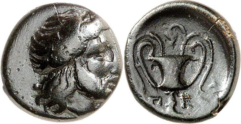 THESSALIEN. 
INSELN v. THESSALIEN / PEPARETHOS. AE-13mm (350-300 v.Chr.) 2,29g....