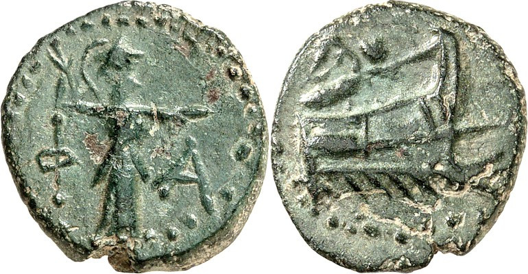 LYKIEN. 
PHASELIS (bei Tekir Ova). AE-Tetrachalkon 19mm (um 190/168 v.Chr.) 4,1...