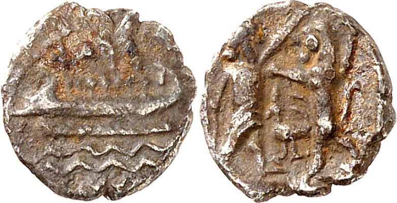 PHOINIKIEN. 
STÄDTE. 
SIDON (Saida). 1/16 Shekel (372-358 v.Chr.) 0,62g. Krieg...