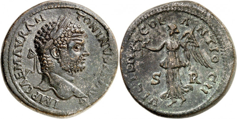 PISIDIEN. 
ANTIOCHIA (bei Yalvac). 
Caracalla 198-217. AE-Sesterz 34mm (203/20...