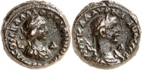 ÄGYPTEN. 
ALEXANDREIA (al-Isqandariyah). 
Aurelianus mit Vabalathus, Dux 271-272. AE-Stater ("1/4"= 270/71) 10,34g. Paludamentbüste m. Lkr. n.r.; im...