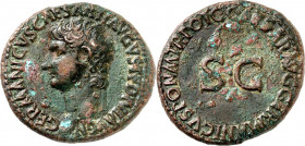 RÖMISCHES KAISERREICH. 
Germanicus, Vater d. Caligula, Bruder d. Claudius 15 v. Chr. -19 n. Chr. AE-As, postum unter Caligula (37/38) 10,97g. Kopf n....