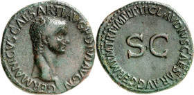 RÖMISCHES KAISERREICH. 
Germanicus, Vater d. Caligula, Bruder d. Claudius 15 v. Chr. -19 n. Chr. AE-As, postum unter Claudius (50/54) 10,72g. Kopf n....