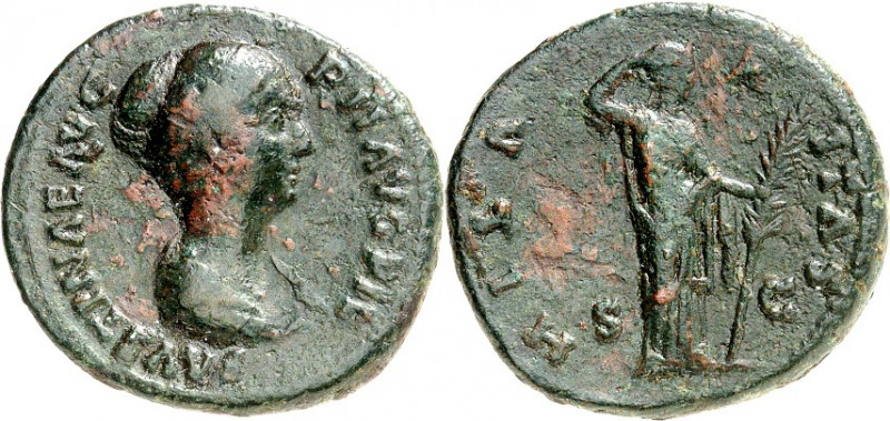 RÖMISCHES KAISERREICH. 
Faustina iunior z.Z. Antoninus Pius 145-161. AE-As (147...