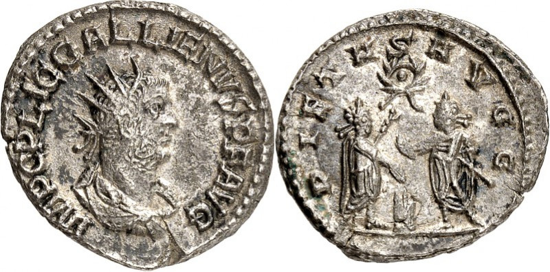 RÖMISCHES KAISERREICH. 
GALLIENUS z.Z. Valerianus I. 253-260. Bi-Antoninian (25...