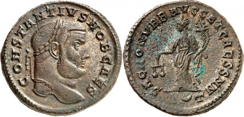 RÖMISCHES KAISERREICH. 
Constantius I. Chlorus Caesar 293-305. AE-Follis 27/28m...