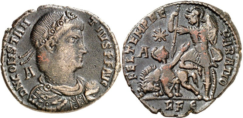 RÖMISCHES KAISERREICH. 
CONSTANTIUS II. Augustus 337-361. AE-Maiorina 25mm (349...