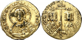 NACHPRÄGUNGEN in Antiker Zeit. 
BYZANZ. 
BASILIOS II. Bulgaroktonos mit KONSTANTINOS VIII. 976-1025. Stamenon (977/989) 2,46g, Konstantinopel. Chris...
