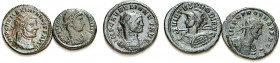 RÖMISCHES KAISERREICH. 
Allgemein: Spätrömische Bronzemünzen. 15 Bronzeprägungen 3.-4. Jh.: 18-23mm, u.a. Br-Antoniniane Claudius II. Gothicus, Aurel...