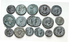 RÖMISCHES KAISERREICH. 
Allgemein: Spätrömische Bronzemünzen. 200 Bronzeprägungen (14-26mm) 3. - 4. Jahrhundert n. Chr. Antoniniane: Gallienus, Claud...