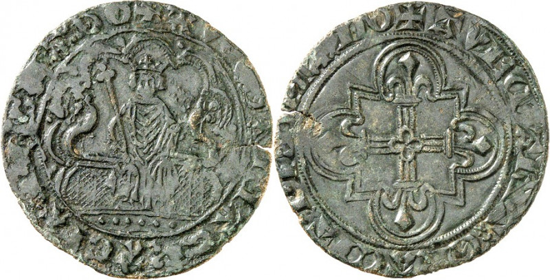 GROSSBRITANNIEN. 
Edward III. 1327-1377. Cu-Rechenpfennig 29mm o.J. (1328/1350)...