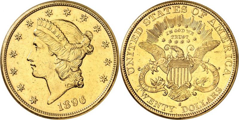 USA. 
GOLDMÜNZEN. 
20 Dollar 1896 S Coronet head. F. 178, KM&nbsp; 74.3. . 
...