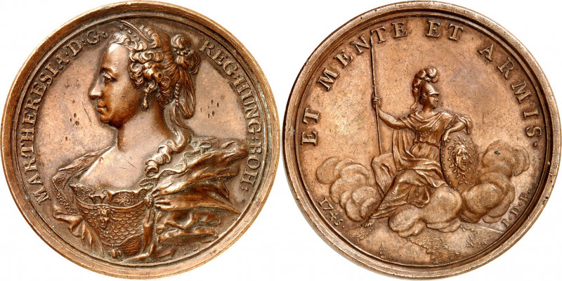 Römisch Deutsches Reich. 
Maria Theresia 1740-1780. Medaille 1745 (v. Jean Dass...