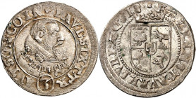 STANDESHERREN-Trautson. 
Paul Sixtus v. Falkenstein 1598-1621. 3 Kreuzer 1618 Brb.n.r./ Gekr. Schild. Saurma 2112. 


vz