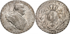 Brandenburg/-Preussen. 
Friedrich Wilhelm II. 1786-1797. Konv.-Taler 1795 o.Mzz., Berlin, Handelsmünze für Süddeutschland. Geharnischtes Brb. n.r. / ...