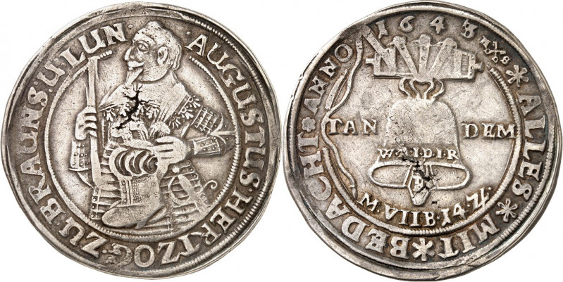 Braunschweig/-Wolfenbüttel. 
August d. Jüngere 1635-1666. Reichstaler ("6. Gloc...