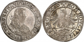 Dortmund, Stadt. 
z.Z. Leopold I. 1658-1705. 1/13 Taler (4 Stüber) 1660 Belorb. Brb. n.r. / Adler. Bergh. 223, Meyer 118. . 


kl. Stplf.,ss