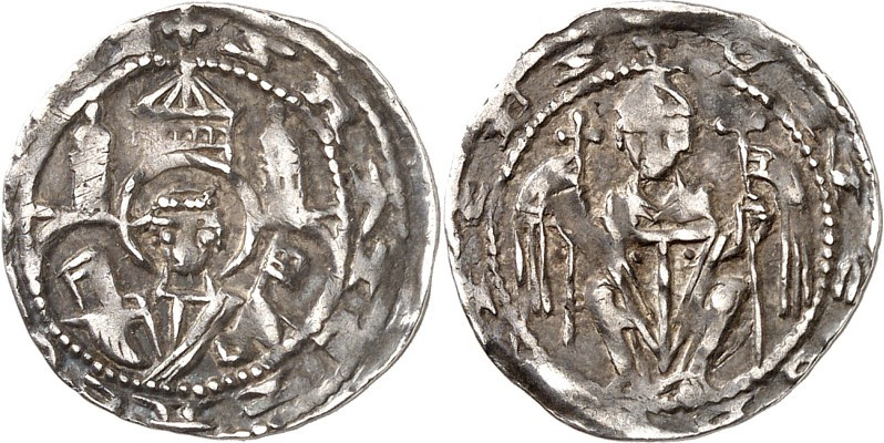 Köln, Erzbistum. 
Dietrich von Heinsberg 1208-1212. Denar 1,43g.+THEODERICUS Er...